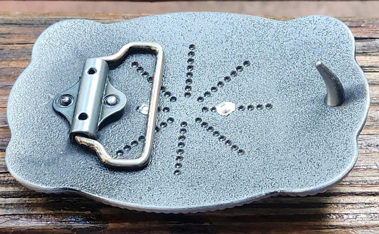 NEW AMERICAN FLAG SILVER COWBOY RODEO WESTERN USA 3-D BELT BUCKLE