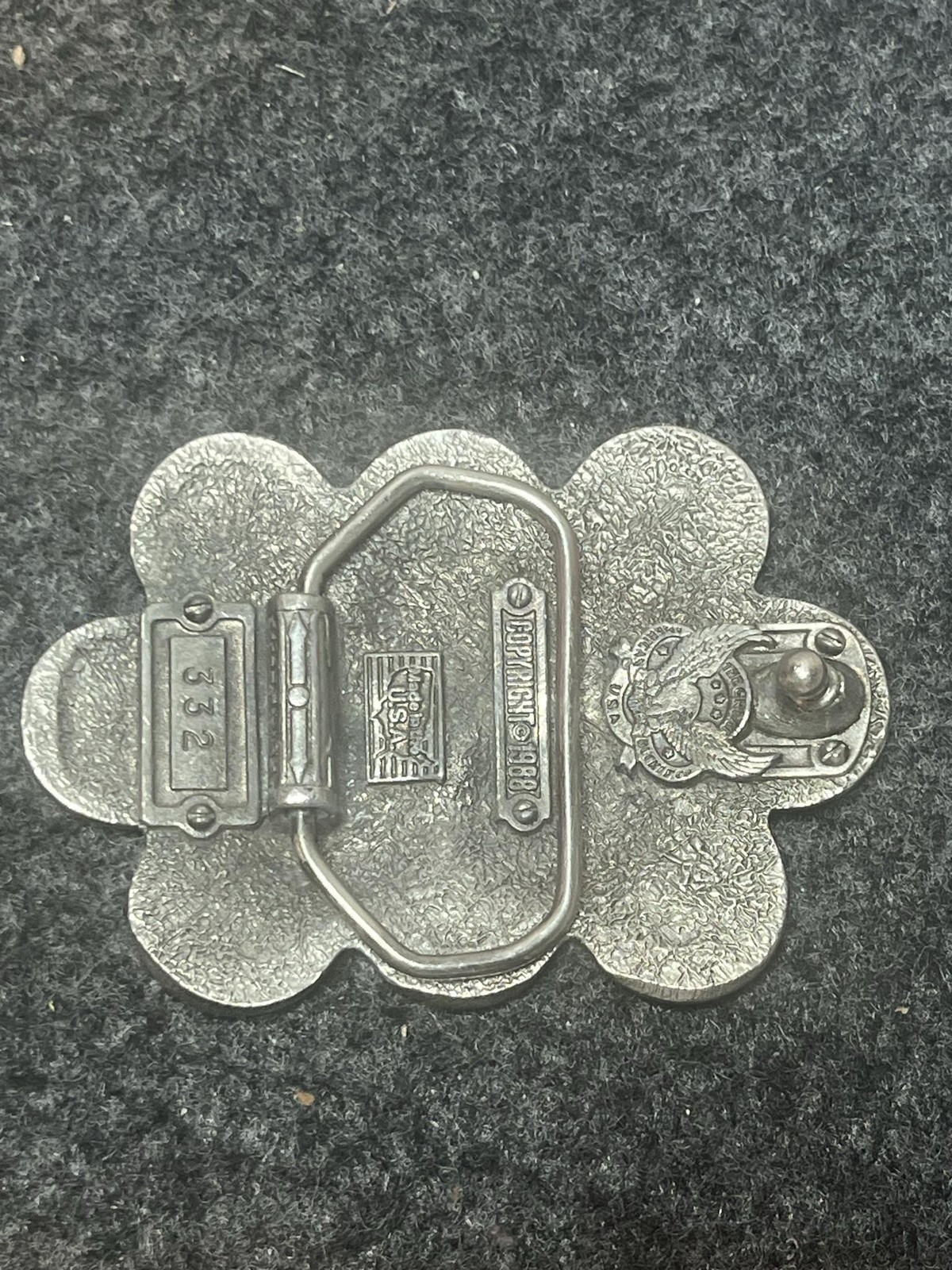 Vintage 1988 Great American Buckle Buffalo Nickel Belt Buckle Mens Western USA