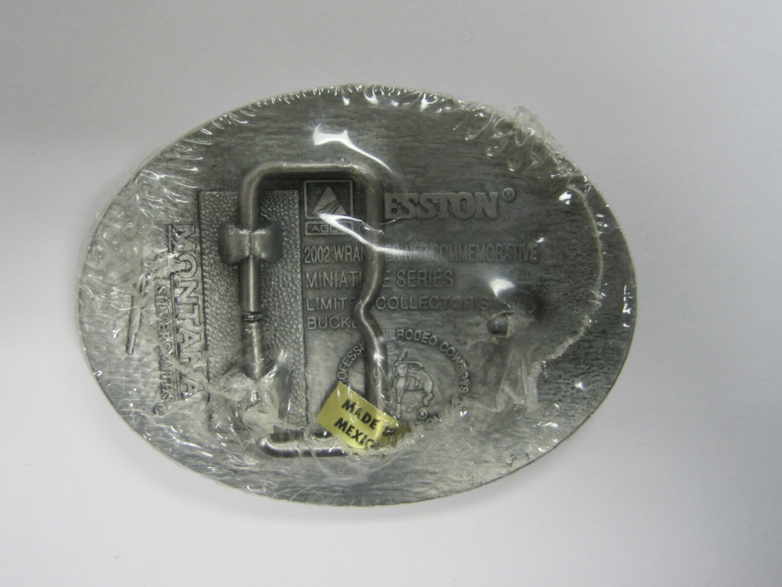 National Finals Rodeo Hesston 2002 NFR Youth (Small) Cowboy Buckle New AGCO PCRA