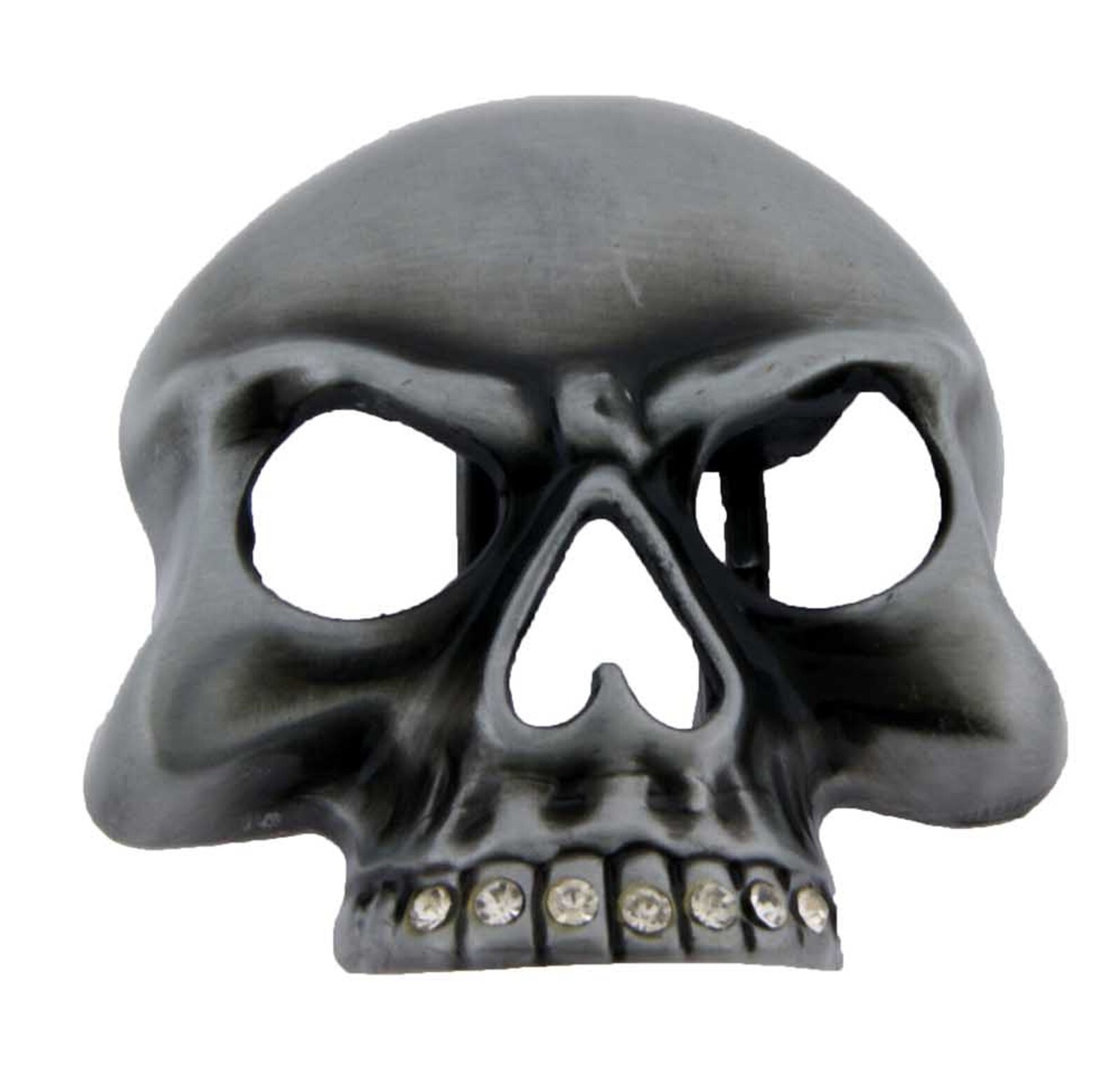 Skull Flaming Blinged Metal Belt Buckle Mens Halloween Party Costume Gift