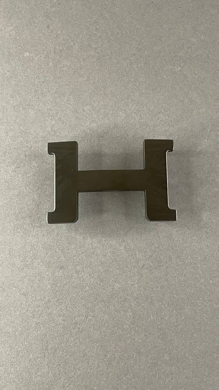 Glossy Black H Buckle 40mm 1.5` Black Hardware Belt Buckle