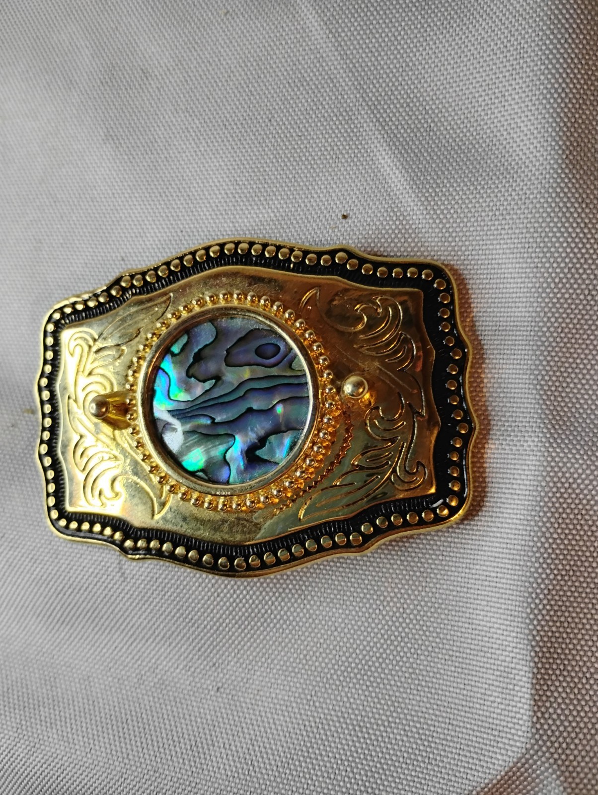 Western Style Belt Buckle with a cabochon insert Die cast Buckle 3.5” Made USA