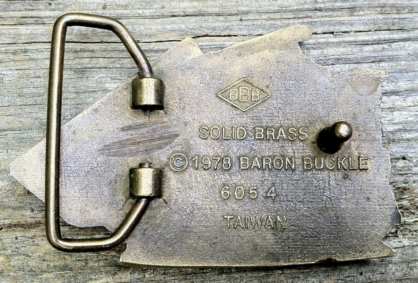 VTG Solid Brass Clipper Sailing Tall Ship Belt Buckle 1978 Baron Buckle Nice!!