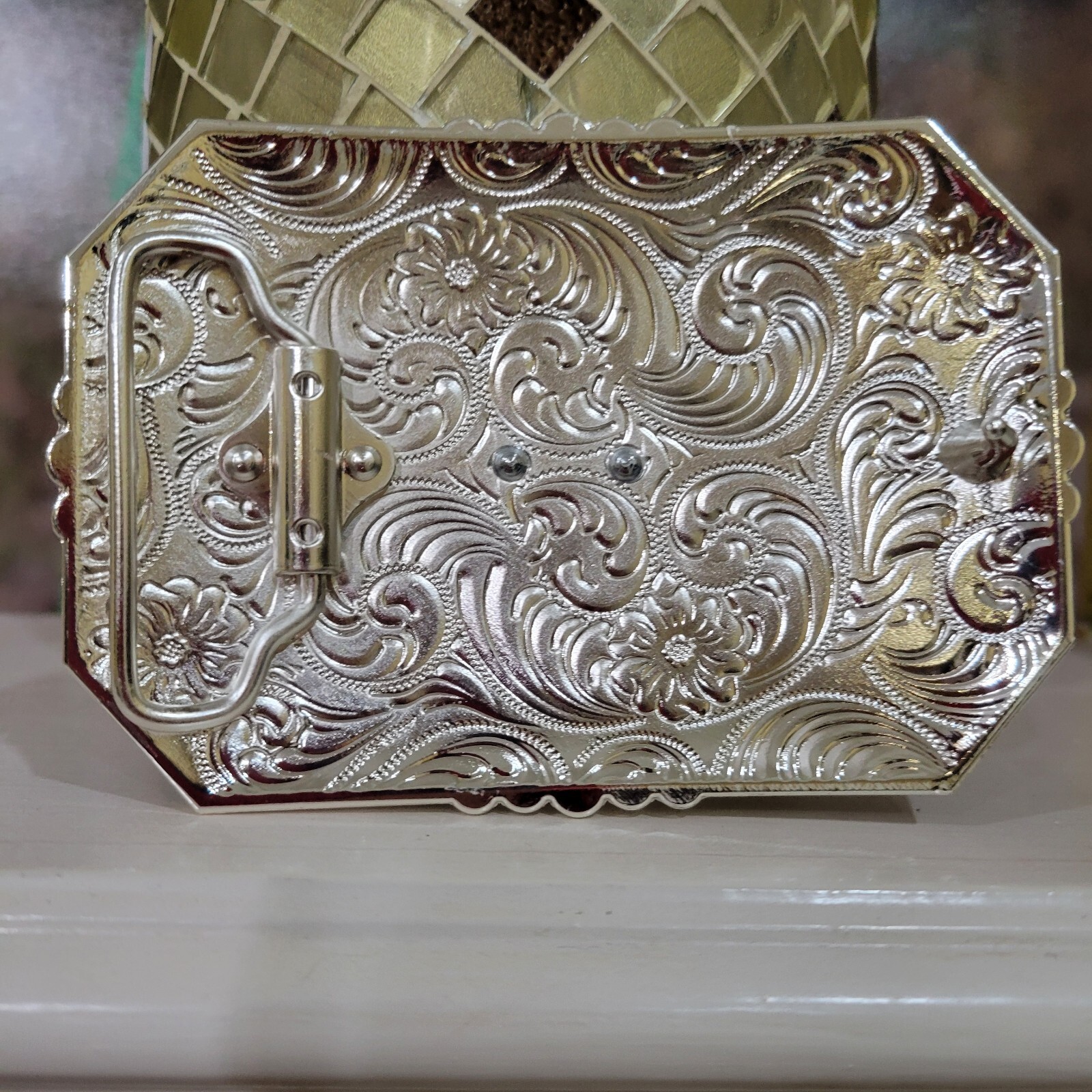 Saint jude San Judas Western belt Buckle Gold Silver Heavy With Star Zinc Alloy