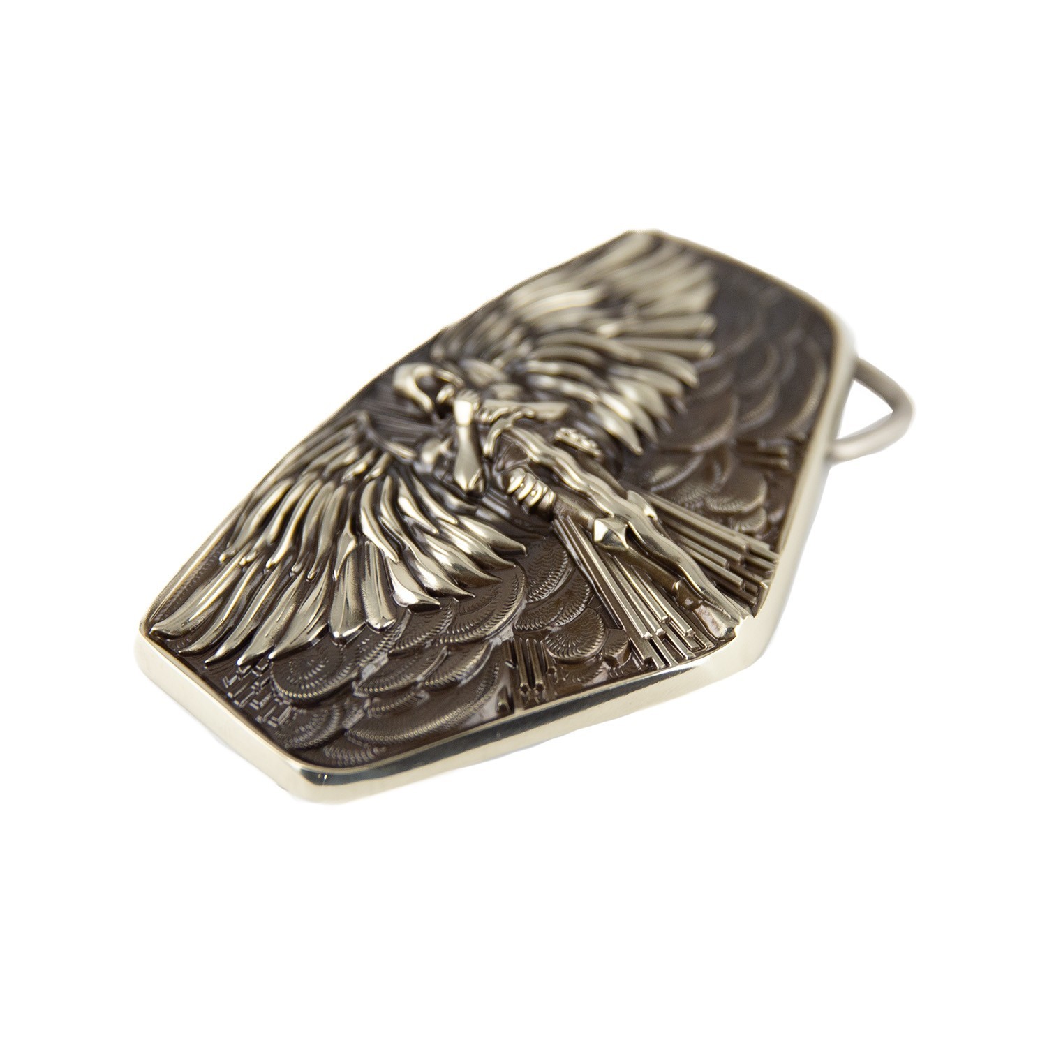 Archangel Michael german silver belt buckle; Saint Michael; Tyrael belt buckle