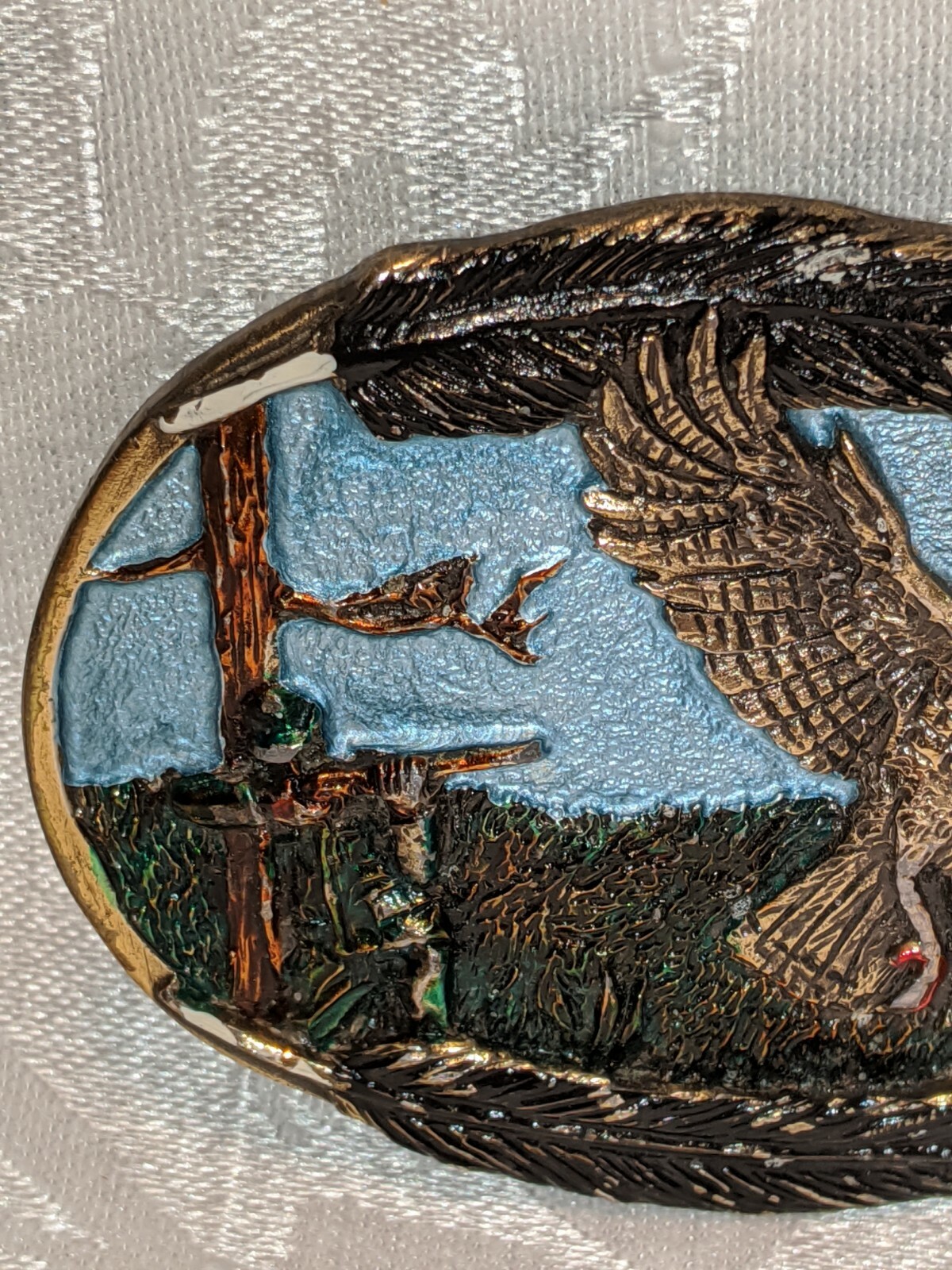 Vtg 1987 Duck Hunting Belt Buckle Made In The USA Great American Buckle Company