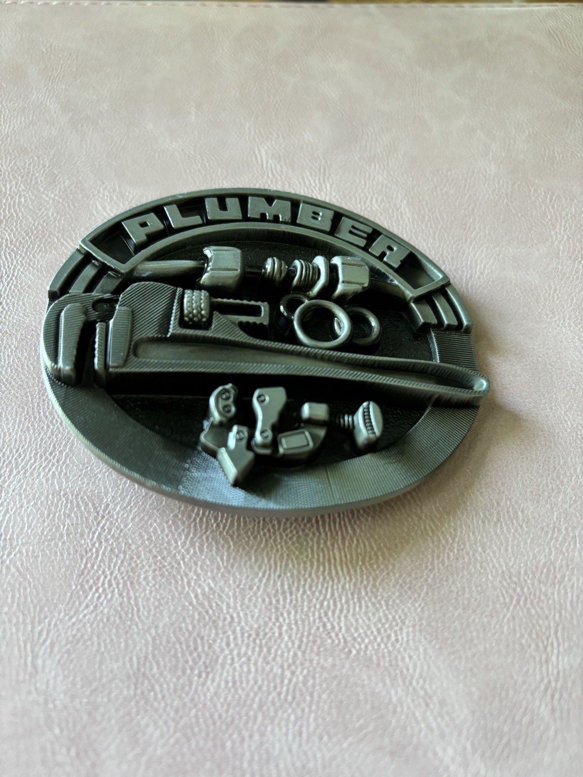 Plumber Belt Buckle Western Cowboy Native American