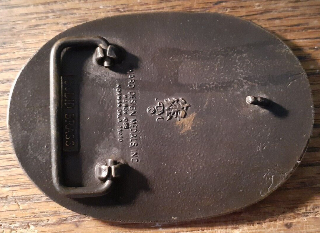 Vintage Award Designs Medals Inc. Initial A Solid Brass Belt Buckle