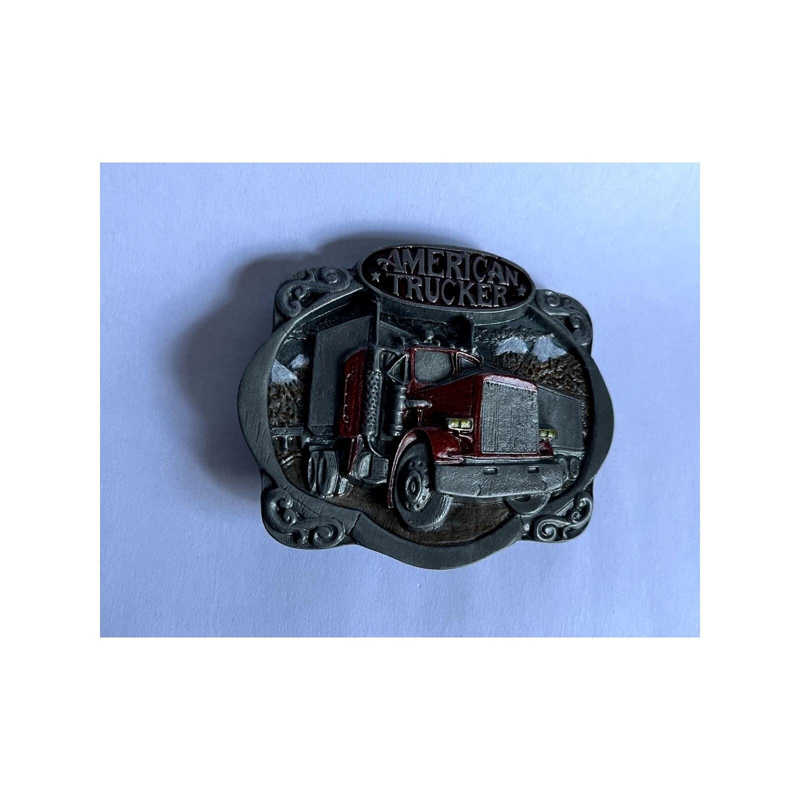 American Trucker Truck Driver Belt Buckle