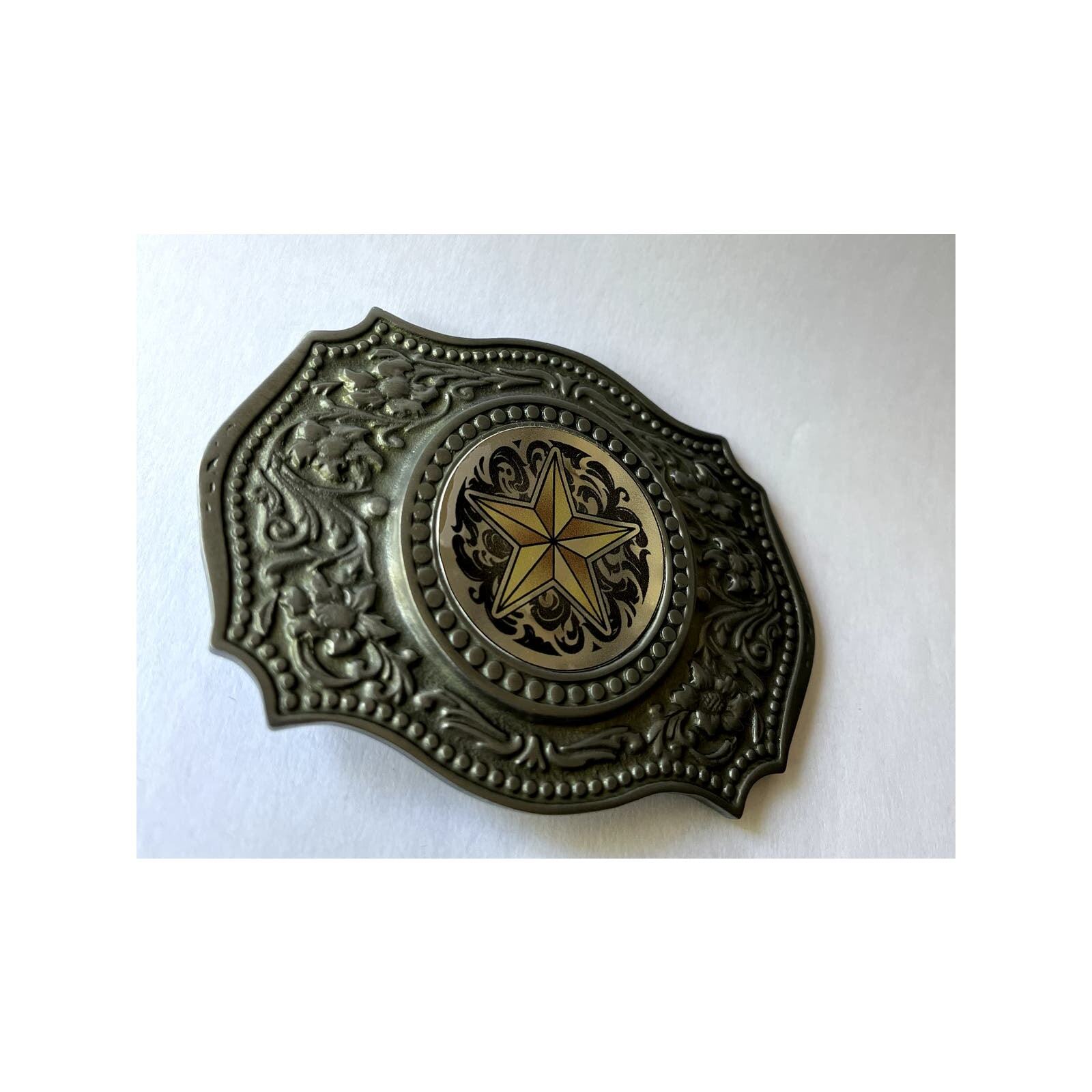 Silver Star Western Country Filigree Belt Buckle Unisex