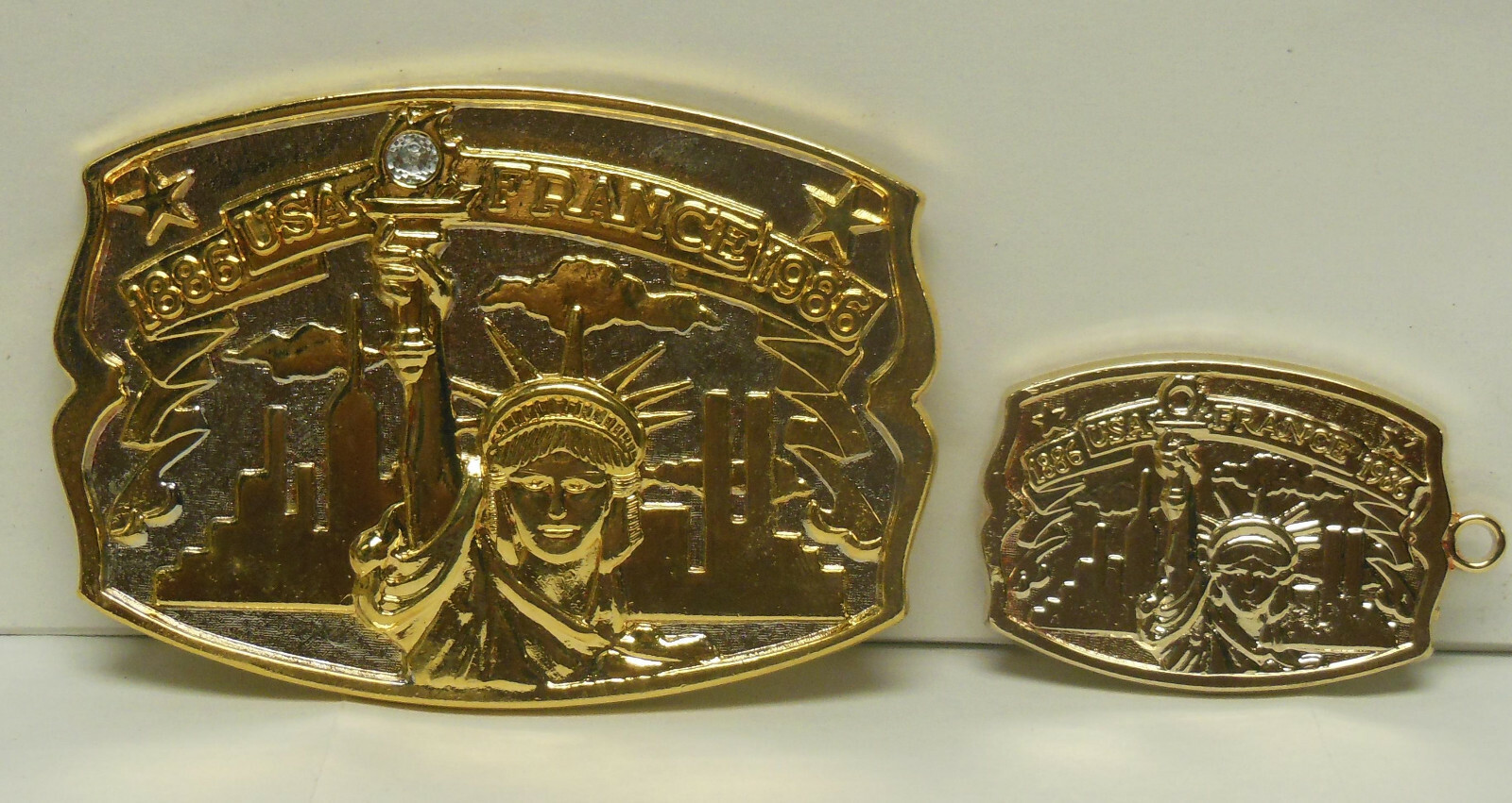 Hammond Mint Diamond Edition Statue of Liberty Buckle & Key Chain w/ COA