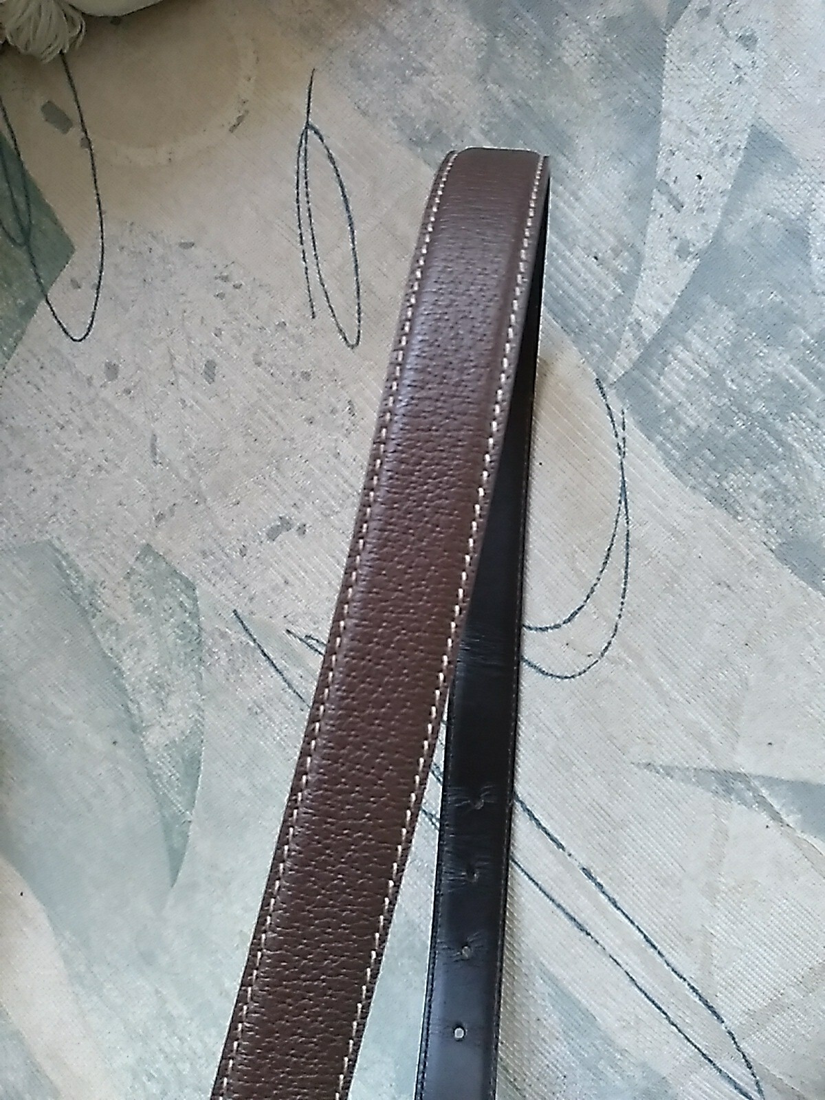 Authentic GUCCI 146440.489199.85.34 Patent Enamel Brown Leather Gold Buckle