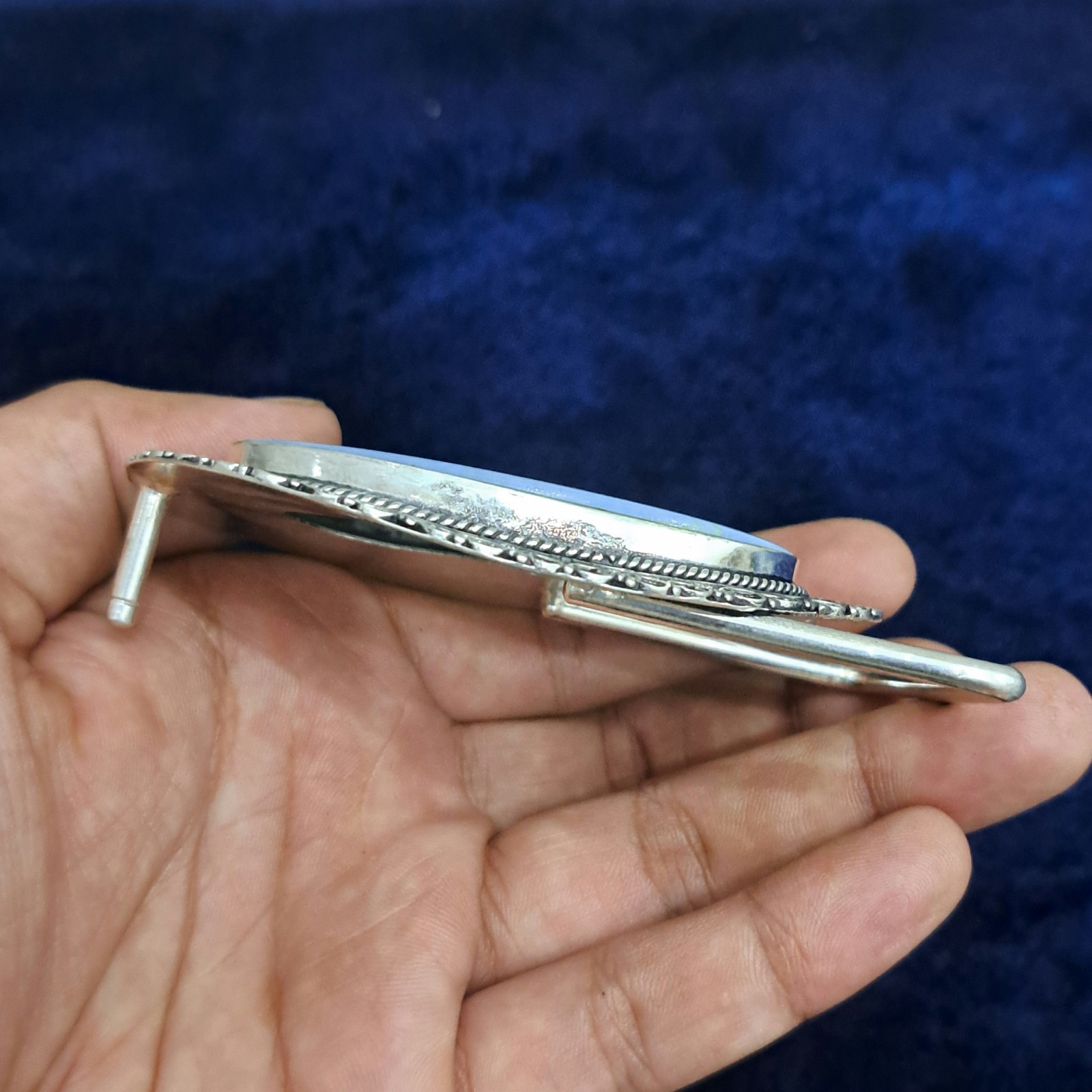 Handmade Belt Buckle For Men&rsquo;s Silver Plated Gemstone Men&rsquo;s Vintage Accessories
