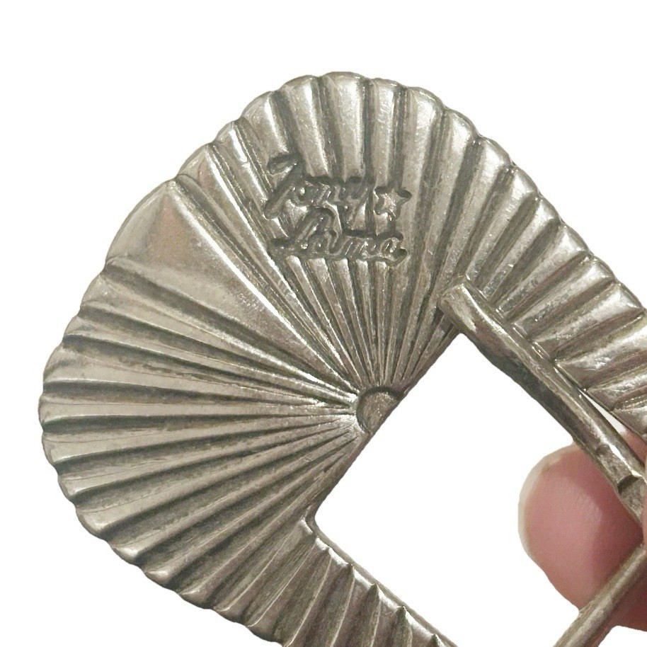 Tony Lama Boots Silver Tone Belt Buckle Cowboy Western Country Navajo West Texas