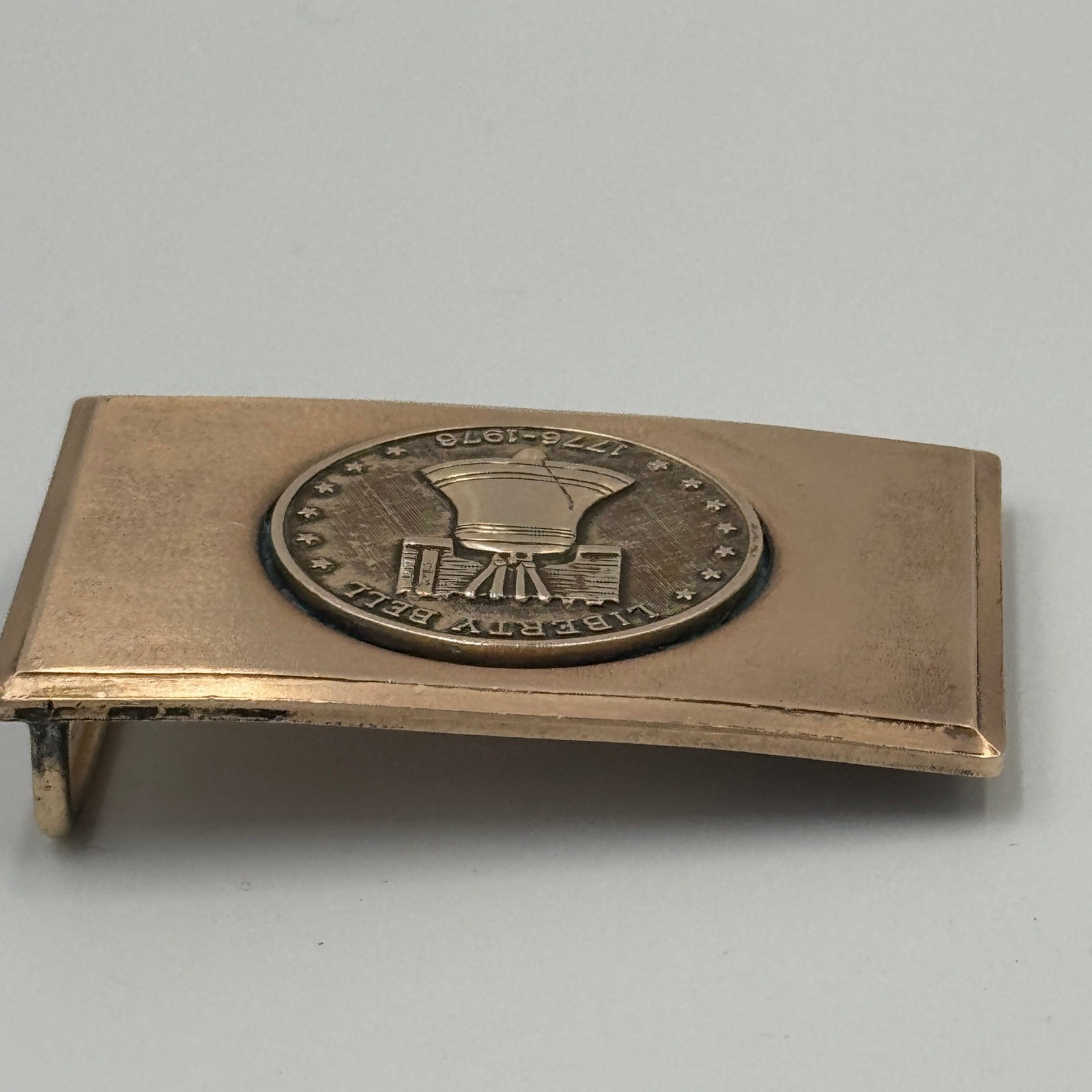 Vintage Liberty Bell Bicentennial 1776-1976 Brass Tone Belt Buckle Americana
