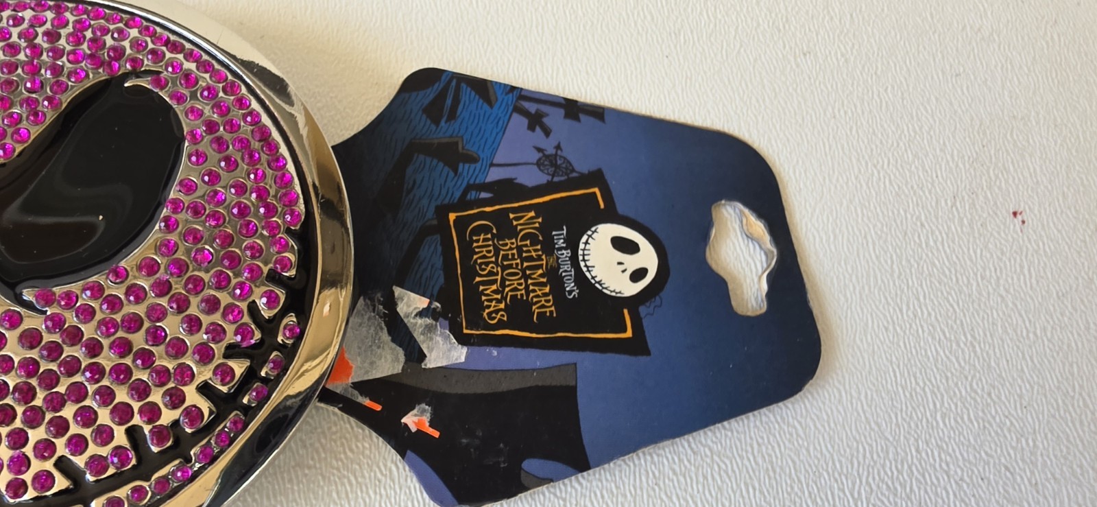 Disney The Night Before Christmas Pink Studded Belt Buckle Jack Skellington NWT