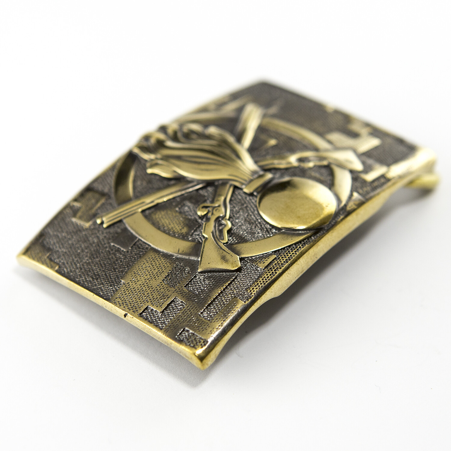 Infantry belt buckle, Handmade Ukrainian military Mechanized Forces brass buckle