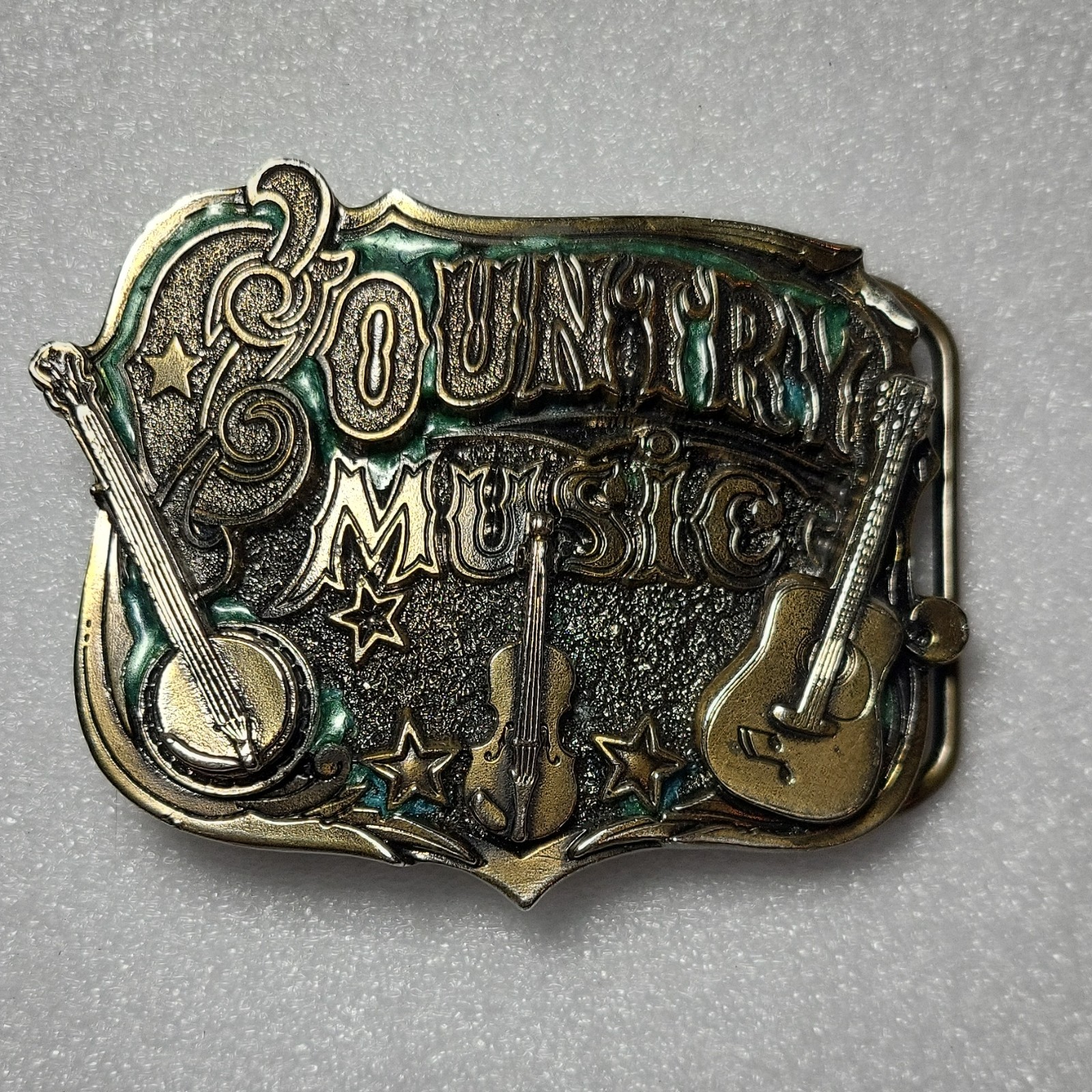 The Great American Buckle Co. Vintage 3pc Western Music Hunting Buckle Lot 3&Prime;