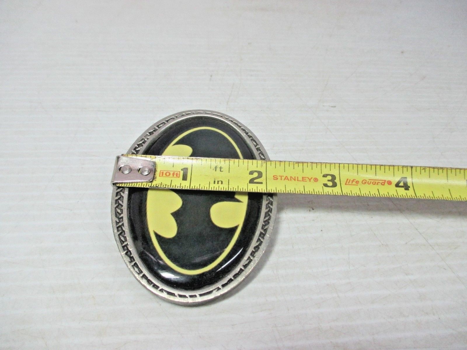 PEWTER BELT BUCKLE – BATMAN Logo Great American Products USA 2000 BKL100