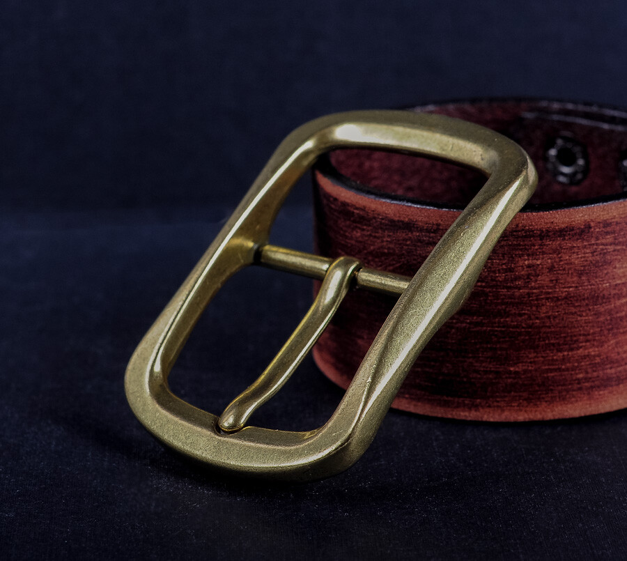 Antique Brass Classic Pin Buckle for Leather Belt Replacement Fit 40mm Strap