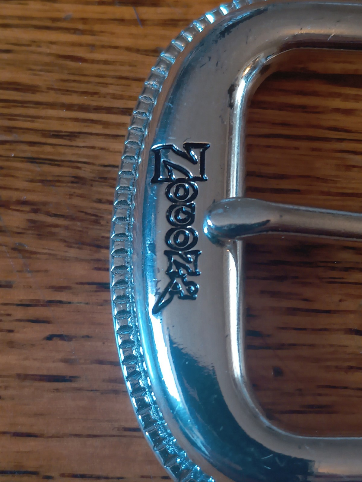 « Nocona Replacement Belt Buckle Silver Tone Rope Edge ».