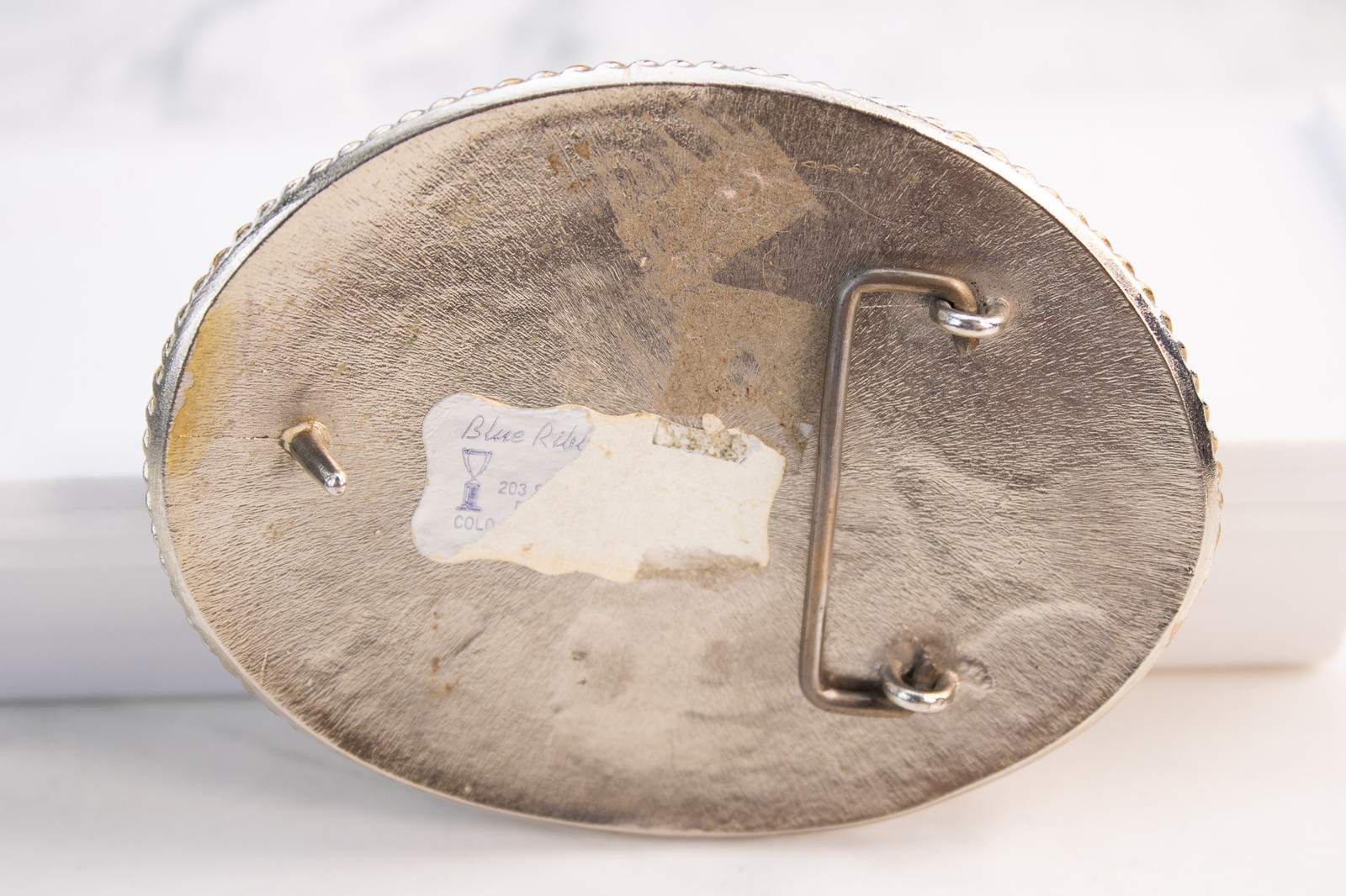 Vtg 1980 RMQHA Top Ten Trophy Belt Buckle Rocky Mountain Quarter Horse Colorado