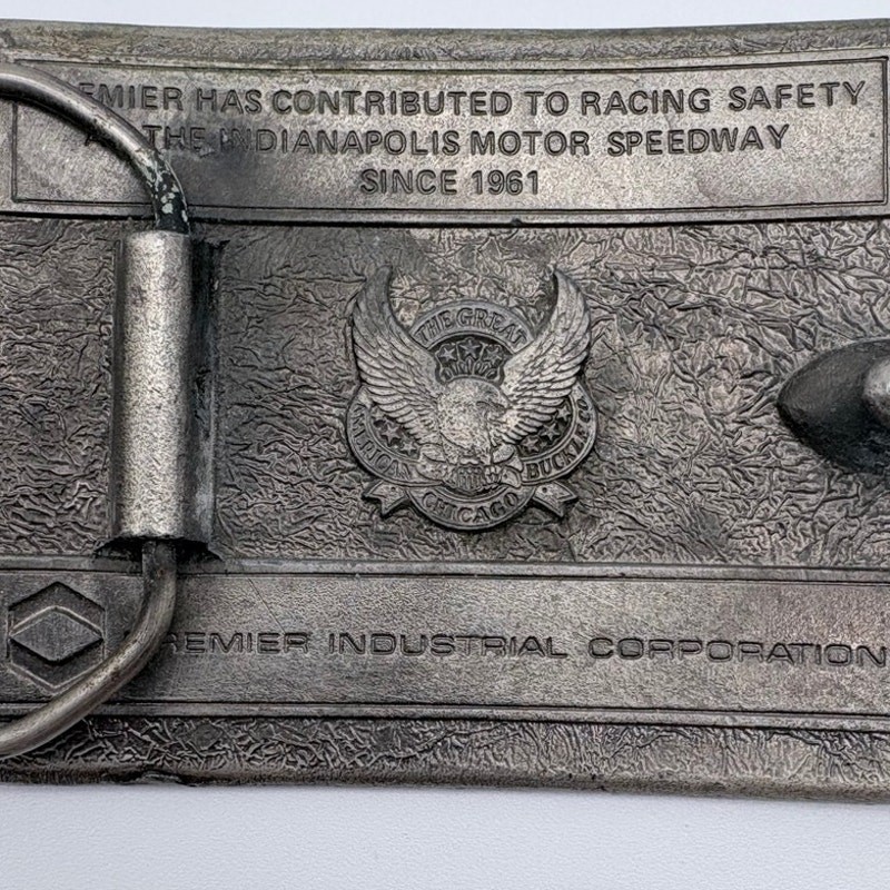 Pewter Premier Industrial Corp Indy 500 Belt Buckle