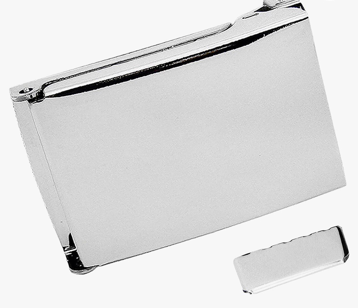 MILITARY WEB BUCLE REPLACEMENT SLIDING& FLIP TOP BLACK AND SILVER