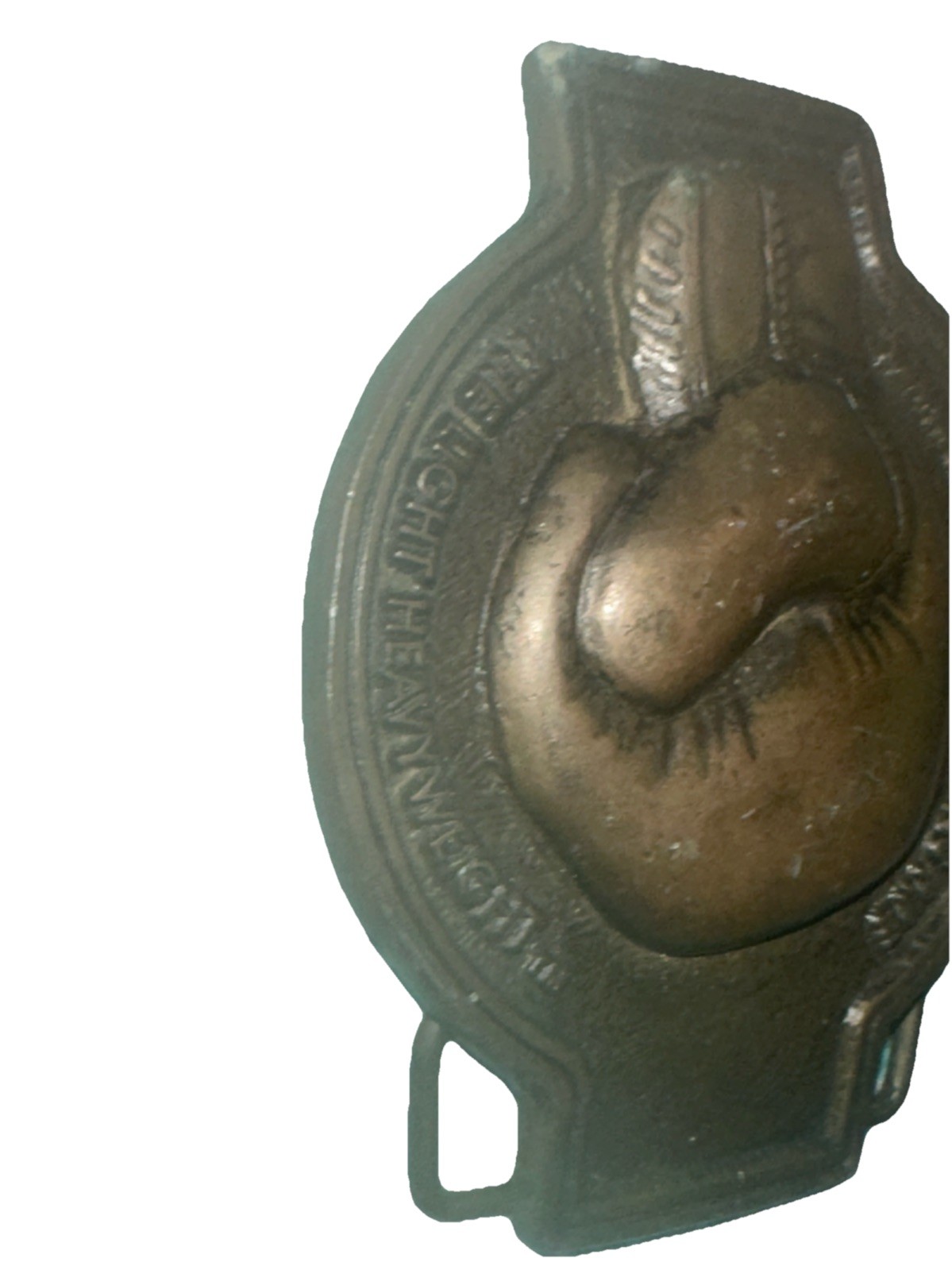 Vtg Belt Buckle Permastran Fiber Glass Pipe Boxing Glove The Light Heavyweight