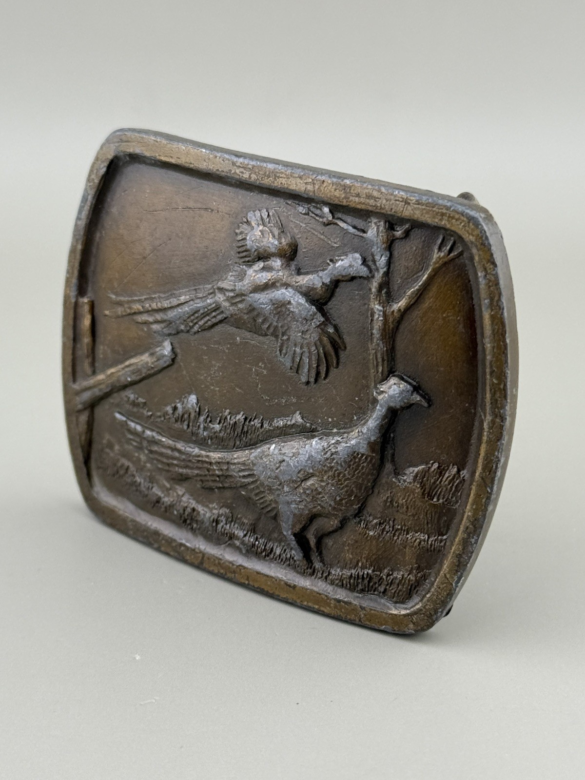 1978 Indiana Metal Craft Pheasant Belt Buckle Hunting Wildlife Hunting