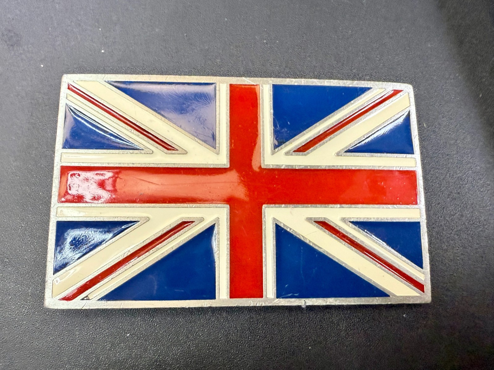 Great Britain Union Flag British Jack United Kingdom G.A.P. Pewter Belt Buckle