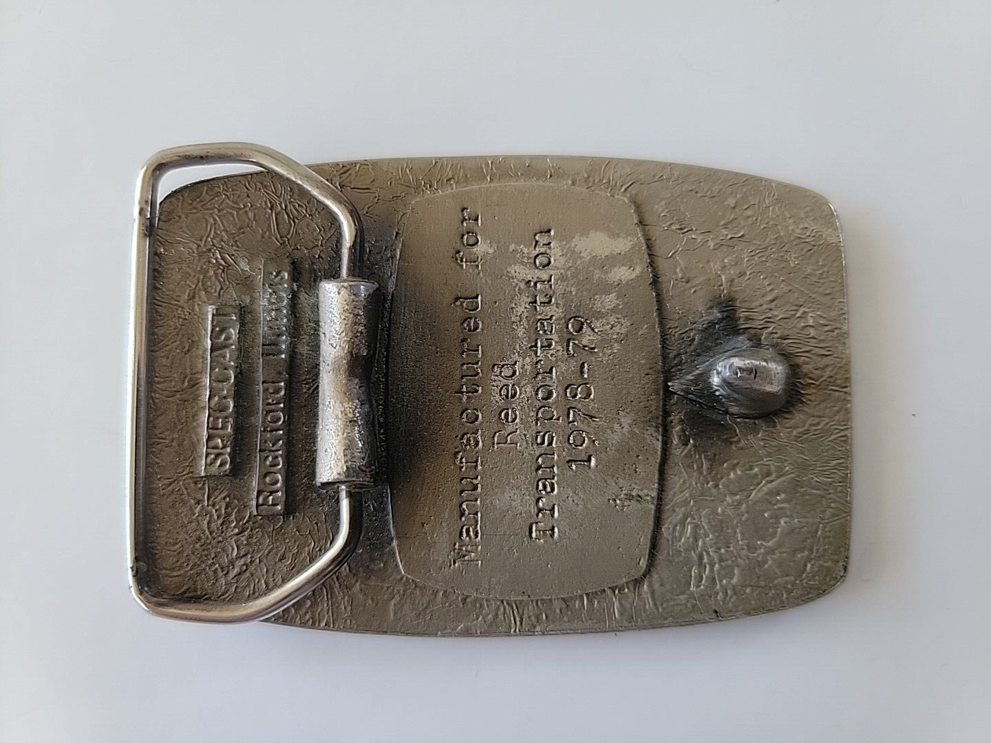 Vintage Belt Buckle REED TRANSPORTATION 1978/1979