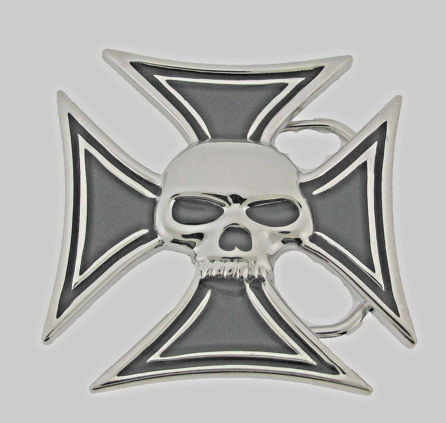 Skull Belt Buckles Black Metal Halloween Party Costume Chopper New Men Women