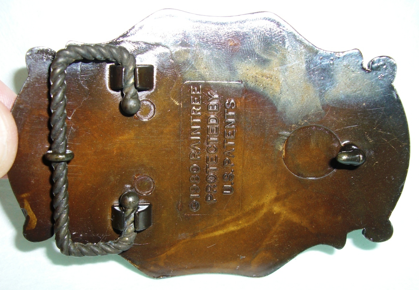 Belt Buckle Eagle Head Vintage Raintree 1980