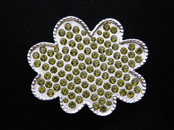 RG15116 REALLY COOL **LEAF** GREEN CRYSTAL INLAYS ART FASHION BELT BUCKLE