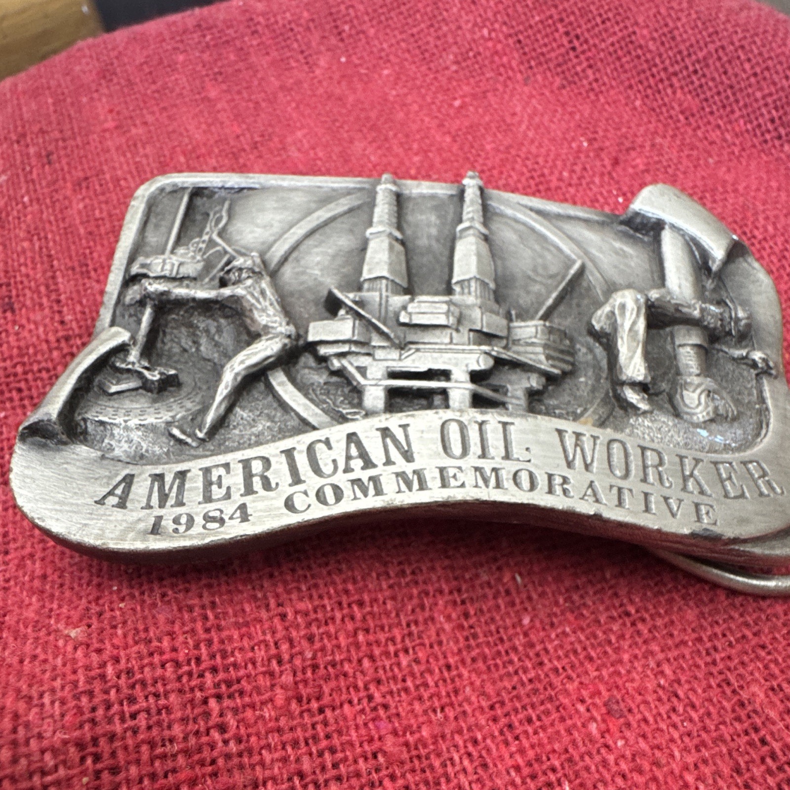 Arroyo Grande Buckle Co. Vintage 1984 American Oil Worker Belt Buckle LE 812