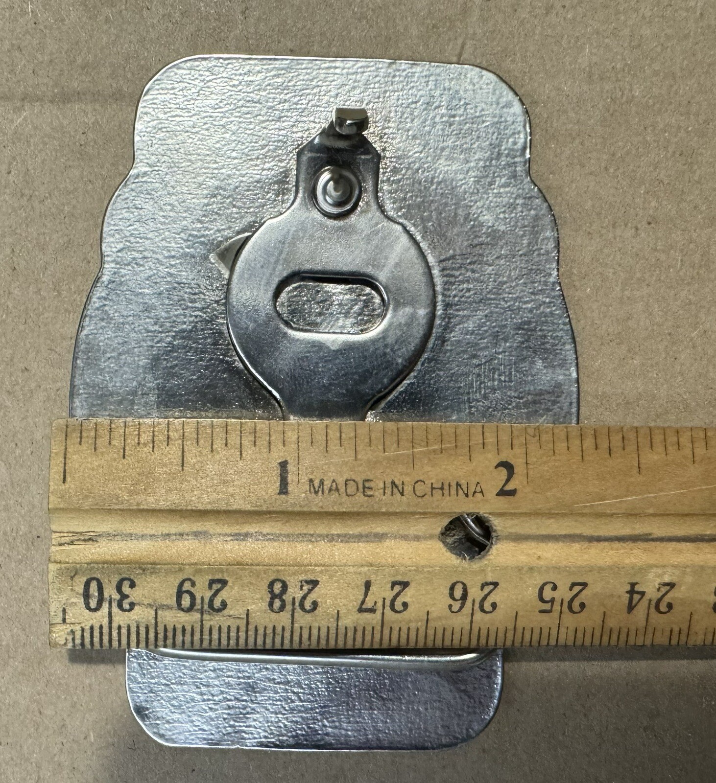 Belt Buckle Milkshake Cowboy Riding A Squirrel Smoking A Pipe 3 1/4” X 2 1/4”