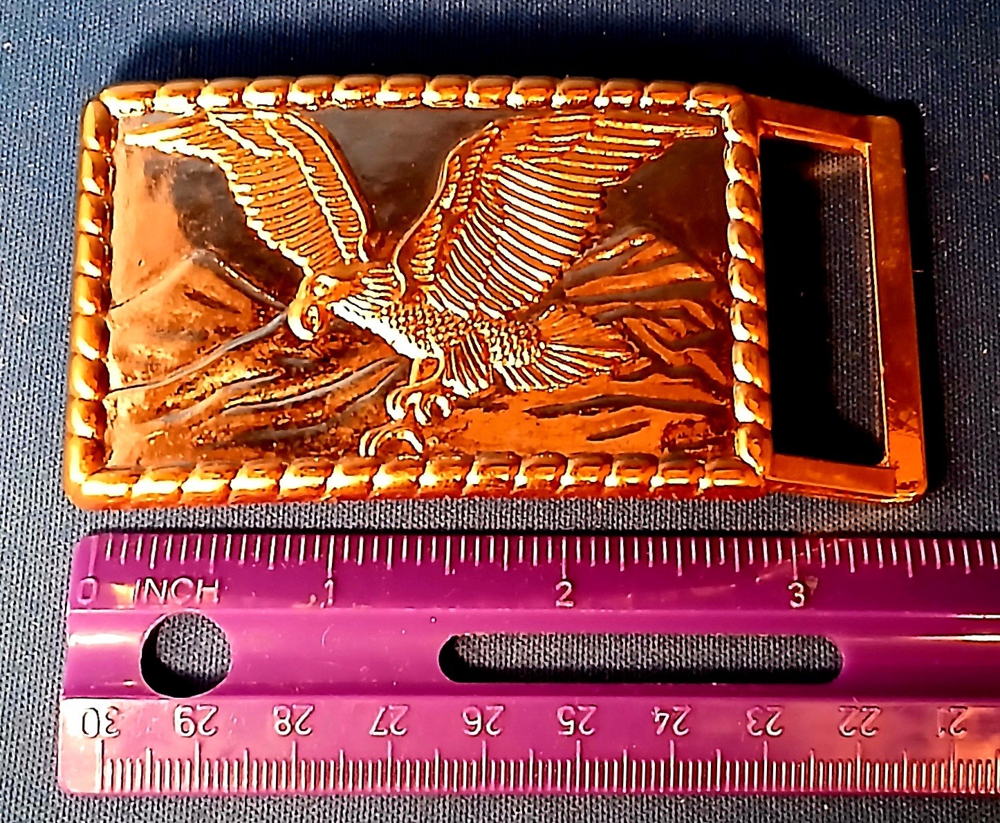 Belt Buckle Two-toned Gold Bald Eagle Over Silver Mountains 👀 NEW ✨️USA 🇺🇸