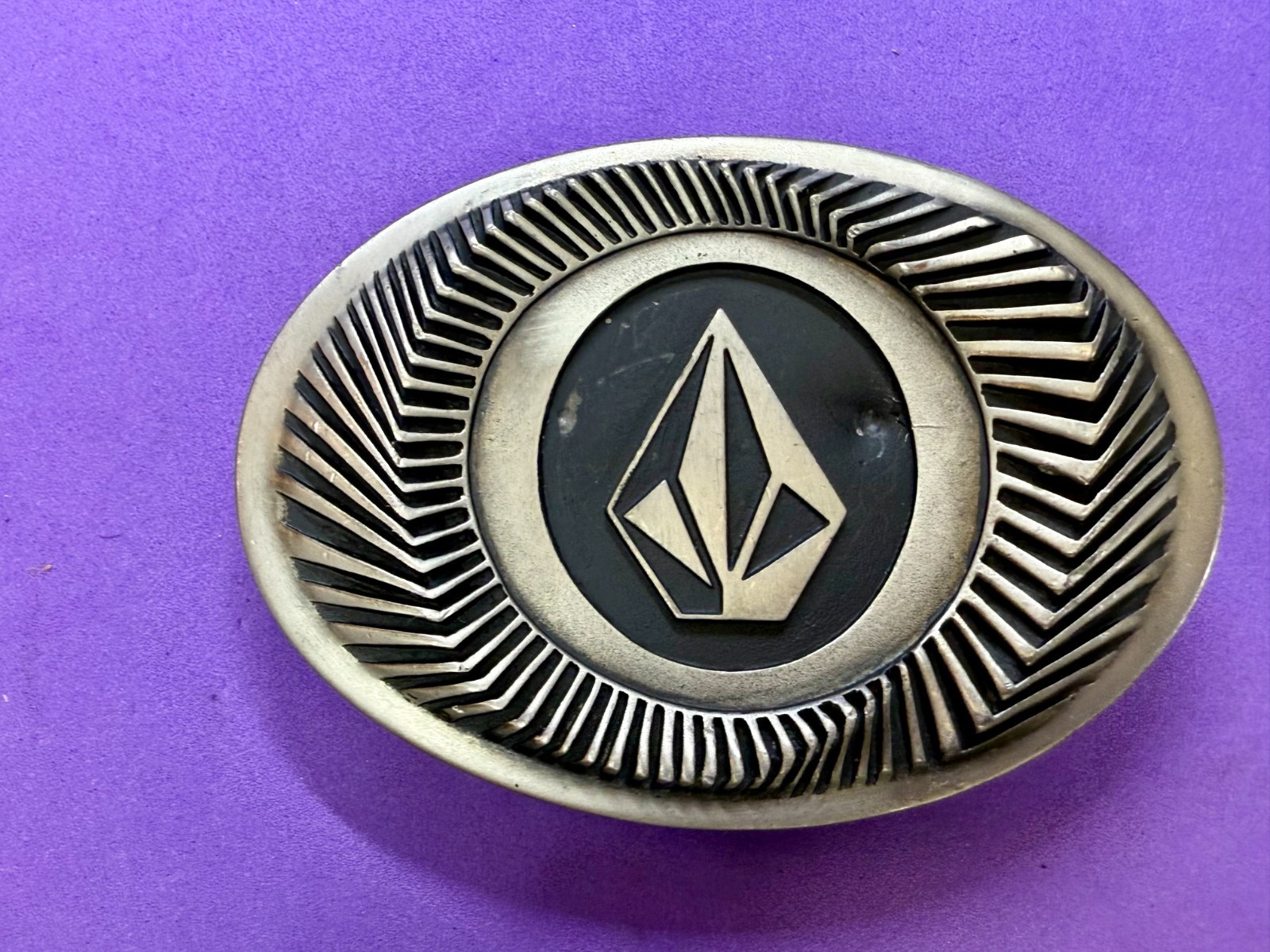 VOLCOM Apparel Company Diamond Logo 90&rsquo;s Metal Cast Original Promo Belt Buckle