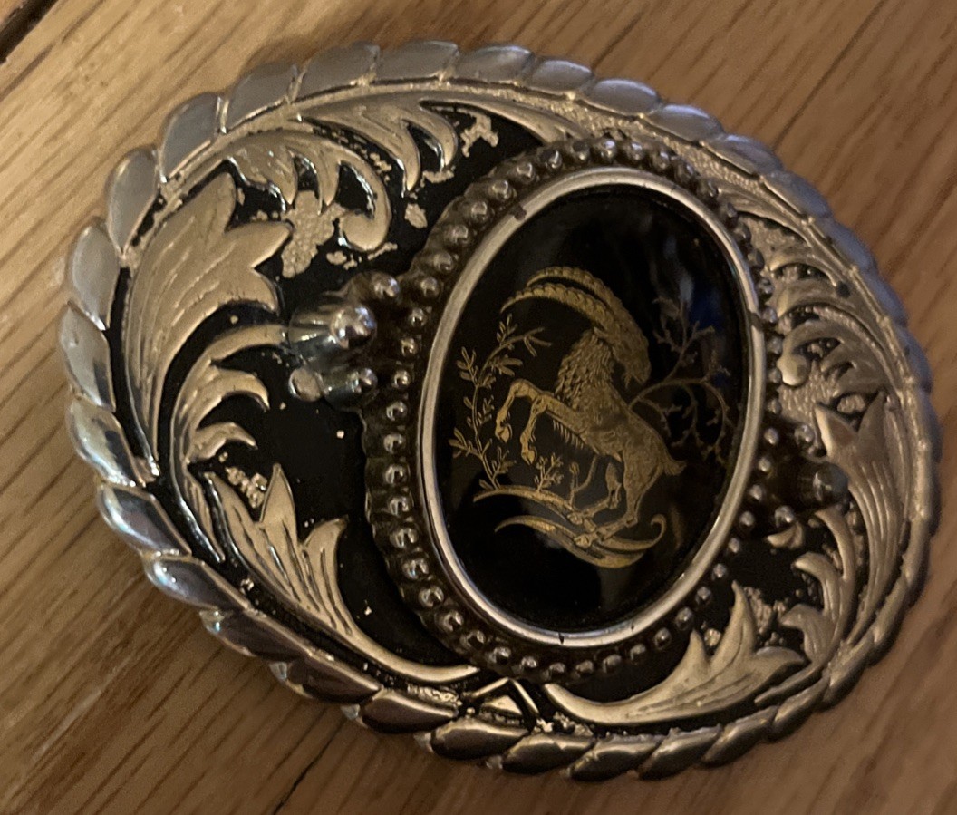 Capricorn belt buckle Capricorn Sea Goat Horoscope Astrological Zodiac Rare