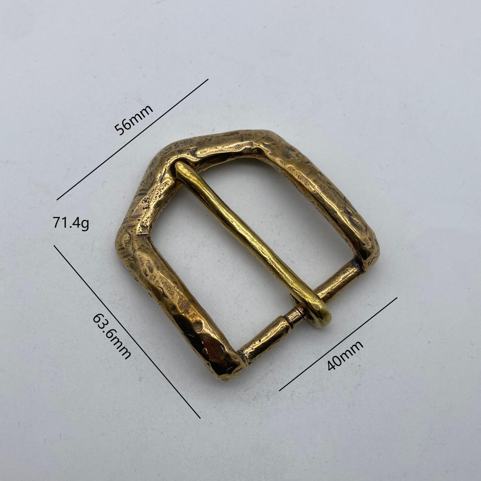 40mm Brass Casted Buckle Handmade Leather Belt Buckle Bag Fasten Hardwares