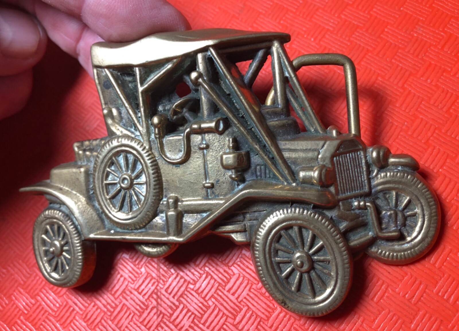 Cast Brass 1978 BARON BELT BUCKLE 6114 Antique Automobile Car