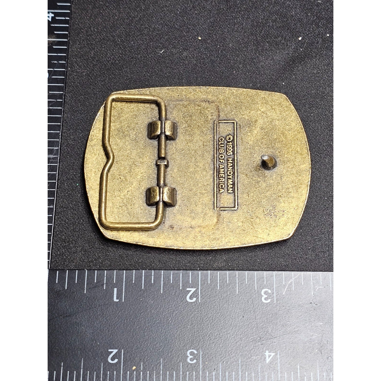 Vintage 1996 Handyman Club of America Life Member Belt Buckle Solid Brass