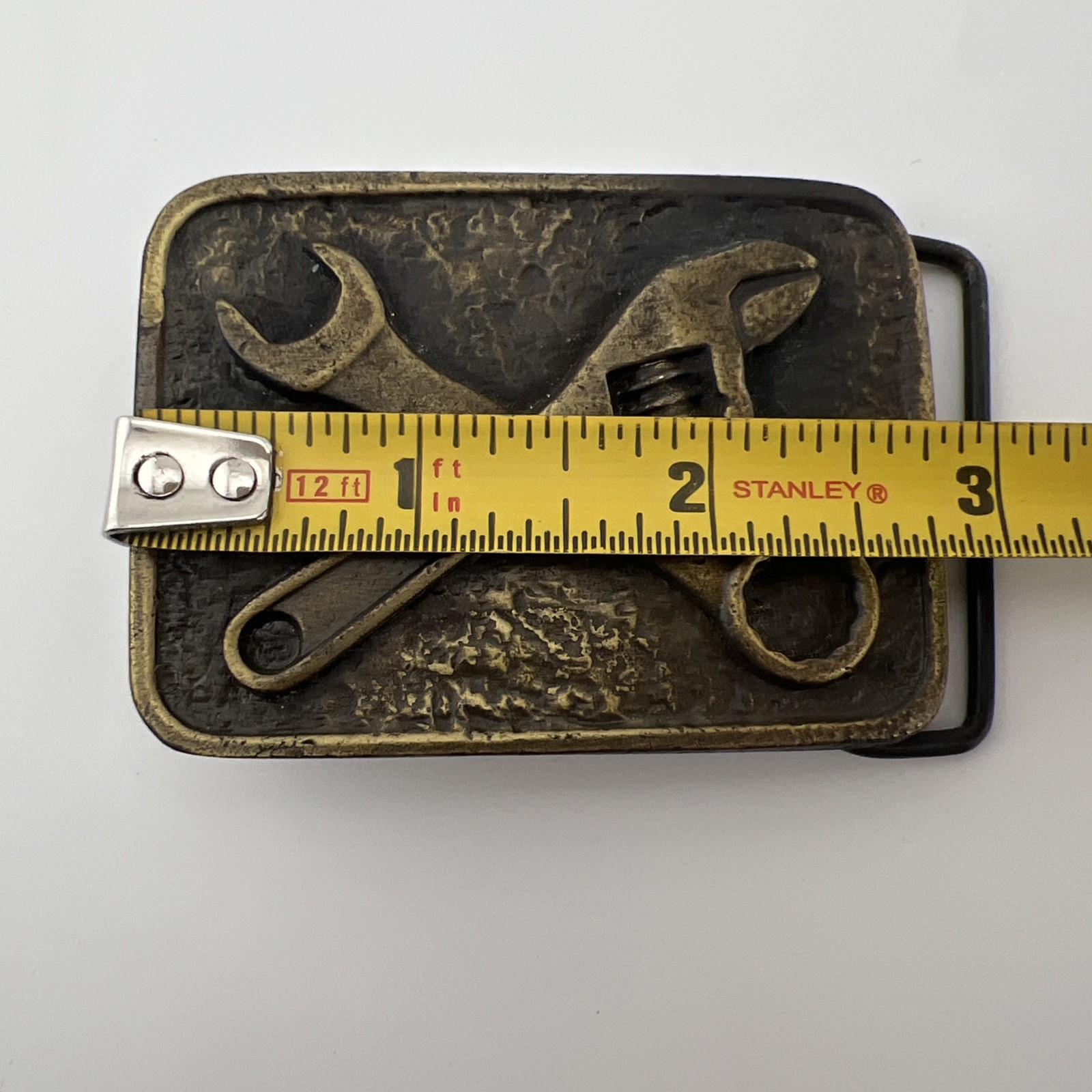 Men&rsquo;s Metal and Brass Belt Buckle Rectangular Mechanic Handiman Tools Design