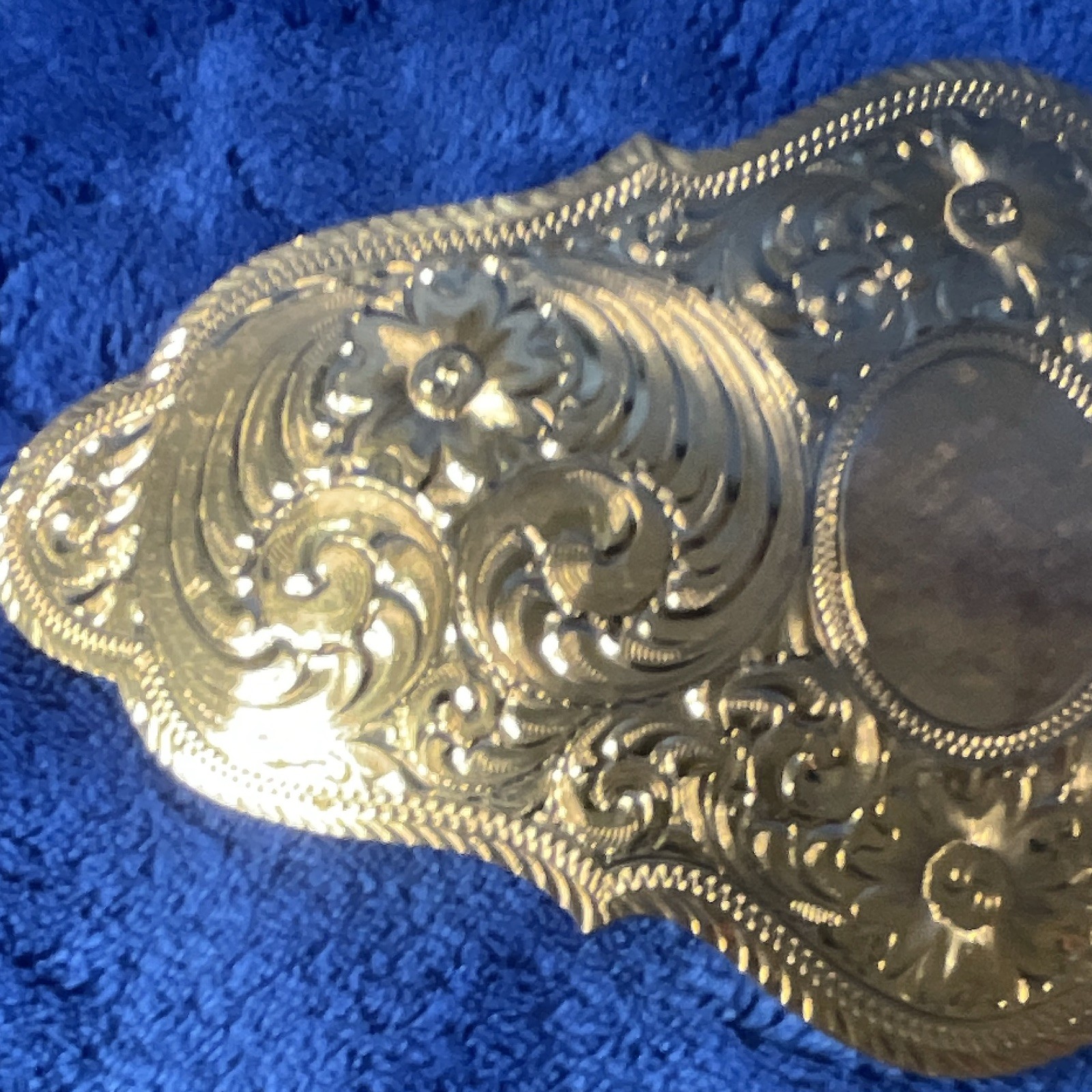 Vintage Montana Silversmiths 22K Gold Plate All Gold Western Belt Buckle Blank