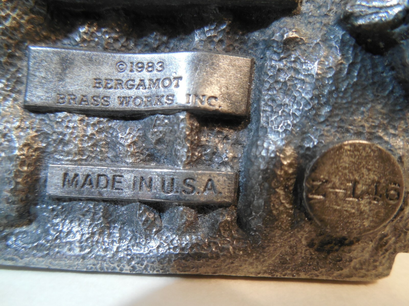 1983 Bergamot Brass Works Vietnam Veteran Belt Buckle ~ Made In USA