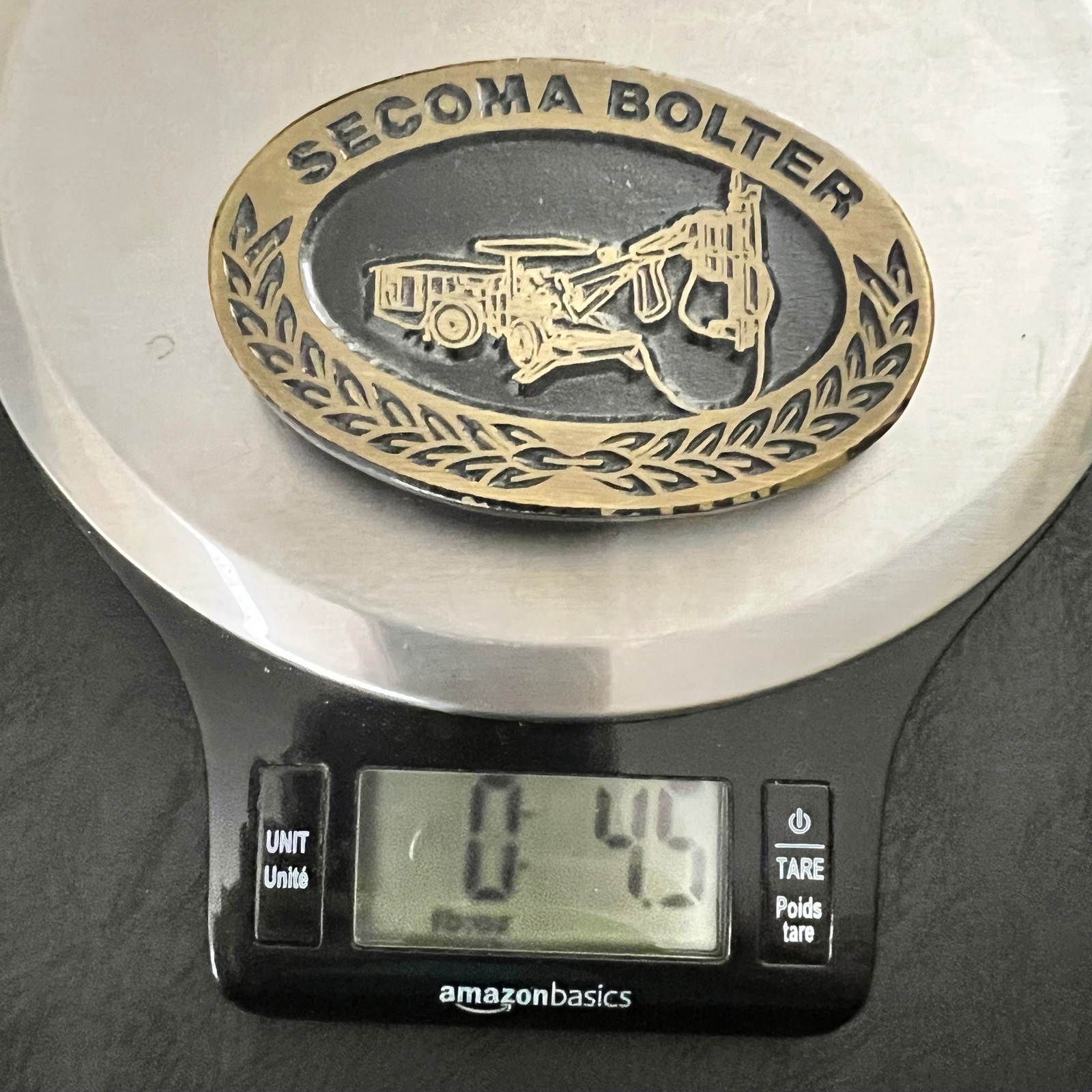 Vintage Dyna Buckle Secoma Bolter Solid Brass Belt Buckle 3.25×2.25 Workwear