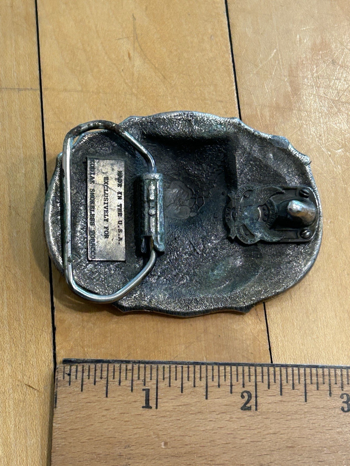 Vintage Great American Buckle Kodiak Smokeless Tobacco Bear Belt Buckle