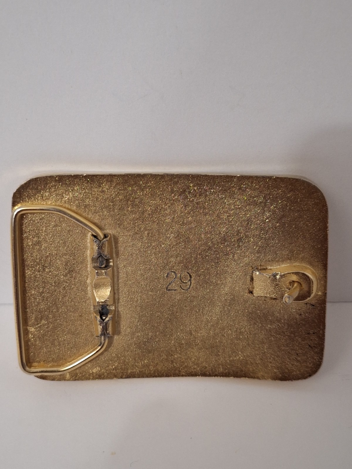 Vintage 1985 Oklahoma Opry Gold Metal Solid Brass Belt Buckle Cowboy Western