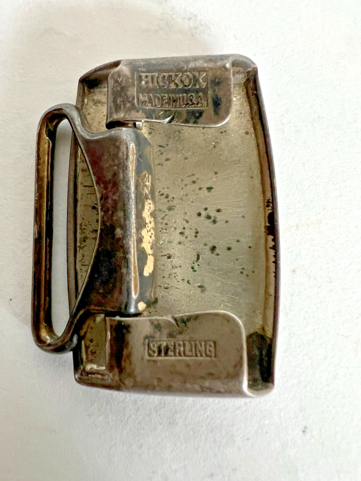 Vintage HICKOK Sterling Art Deco BELT BUCKLE / « K » 3D Monogram